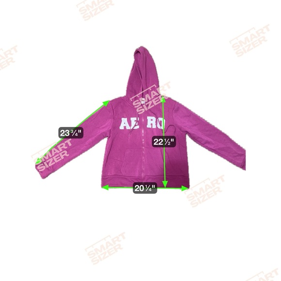 Aeropostale Sport Girls Fuchsia Zip up hoodie Jacket - Picture 6 of 6